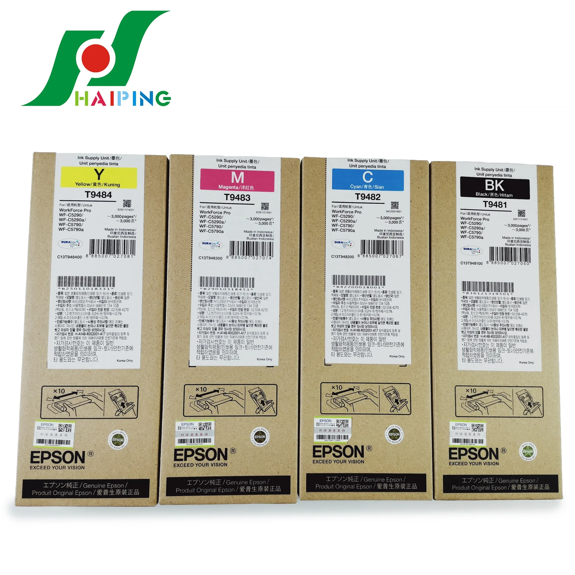Zhhp Заводская поставка цветных чернил для Epson Pro WF-C5290 / WF-C5790