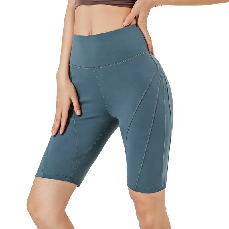 Fitness Clothing Women White Biker Shorts High Waist Butt Lift Workout Yoga Compression Shorts