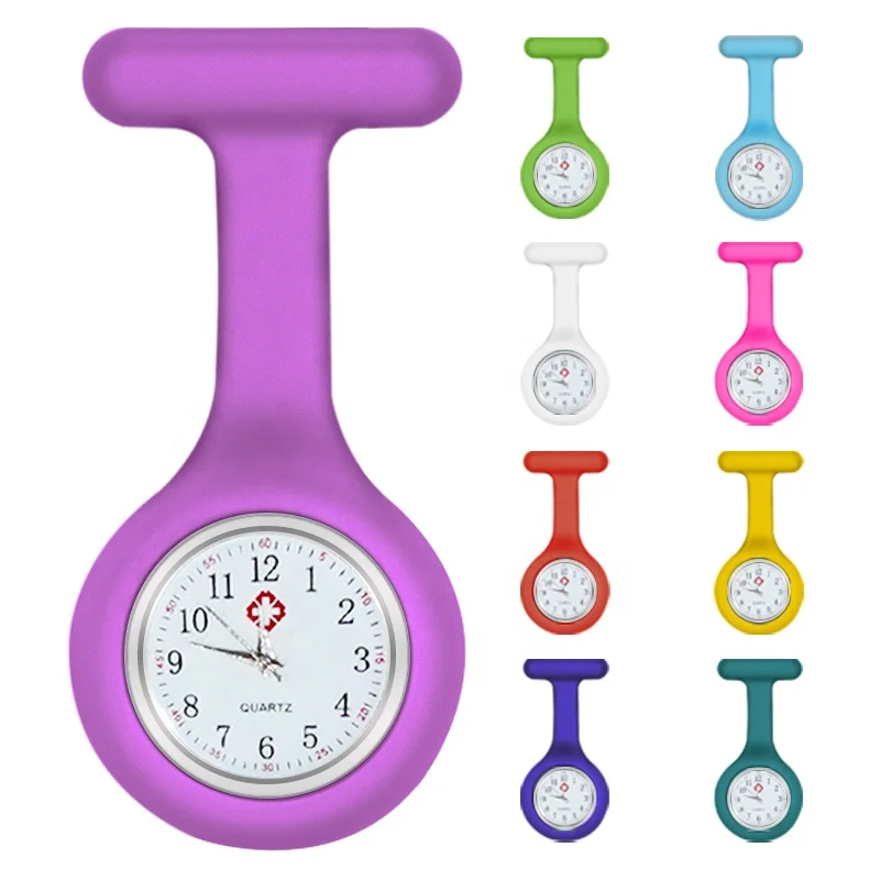 Горячая Распродажа, часы-брелок для груди в госпитале, часы для кормления, брошь, карманные цифровые силиконовые часы для медсестры с зажимом