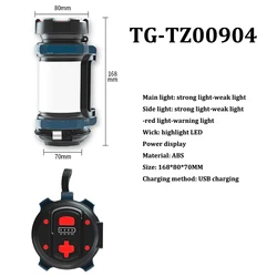 Handheld Searchlight Led Portable Light Strong Light Long-Range Rechargeable Built-In Battery Outdoor Lighting Flashlight