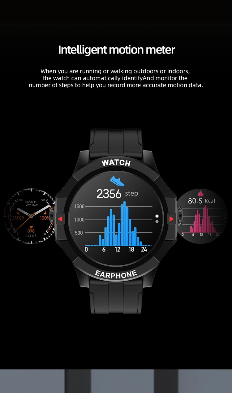 N15  Smart Watch With Earbuds Headset Smart Bracelet Tws Earphones  1.28Inch  N15  sport smart watch 2022