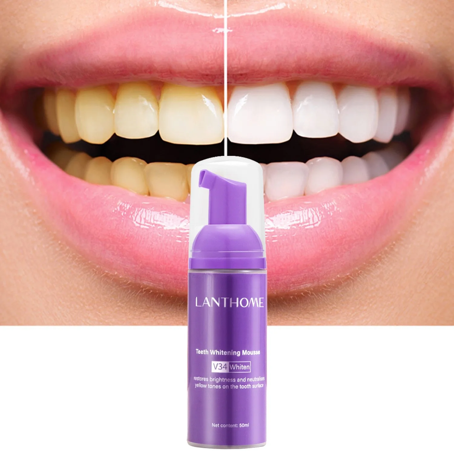 V34 Teeth Whitening Mousse Breath Refreshing Other Teeth Whitening Accessories Tooth Foam Teeth Brightening Mousse Toothpaste