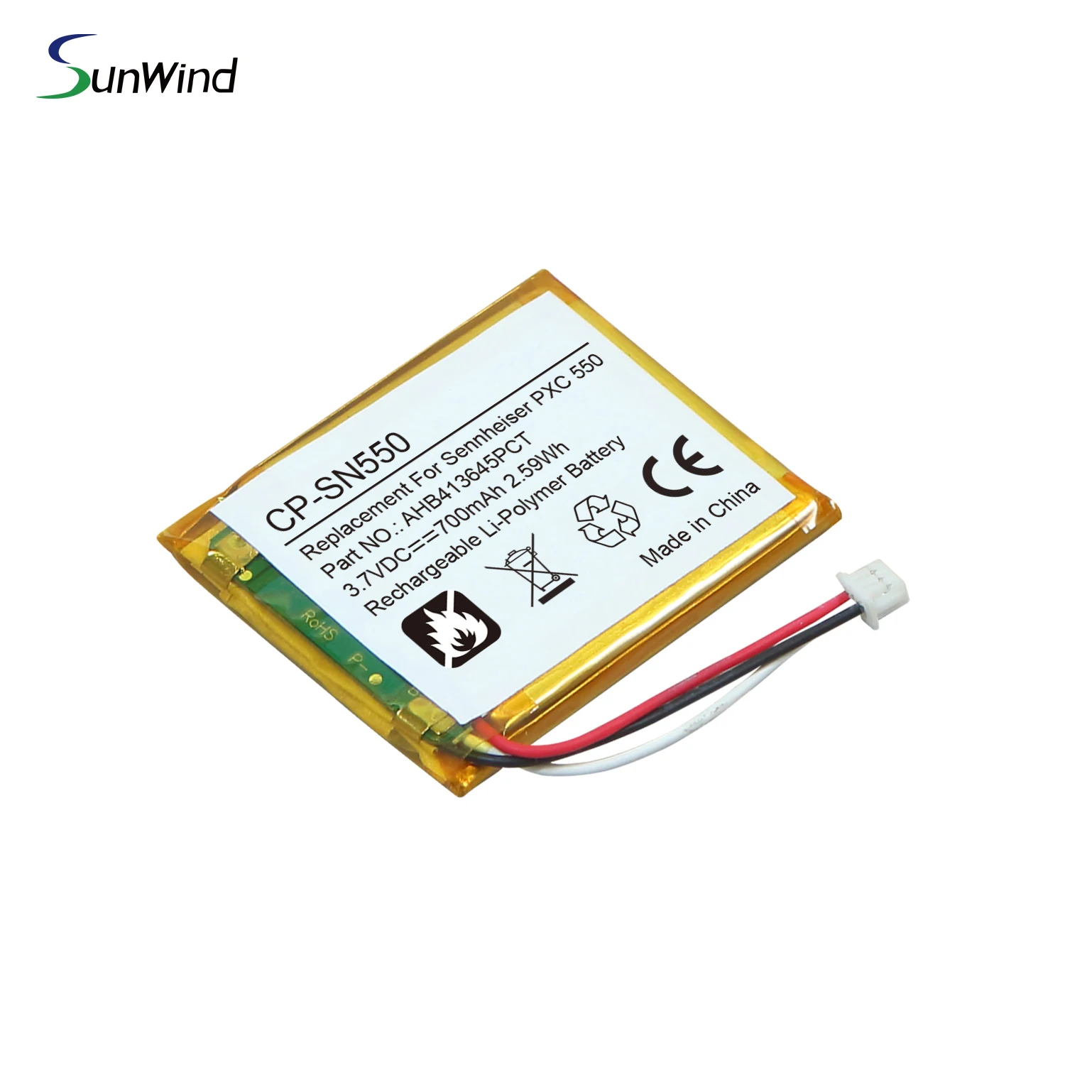 3.7V Replacement POS Terminal Battery for Sennheiser PAX SN550 700mah