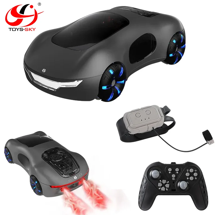 2.4G 1:14 Future Sci-Fi Hand Gesture Remote Control RC Stunt Car Toys With Spray Light Kids Radio Controlled Car Drift Toys