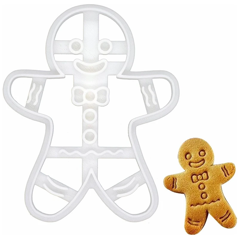 Durable Food Grade Plastic Fondant Biscuit Cute Gingerbread Man Shape Cookie Molds Cutter For Kids Baking Cookie