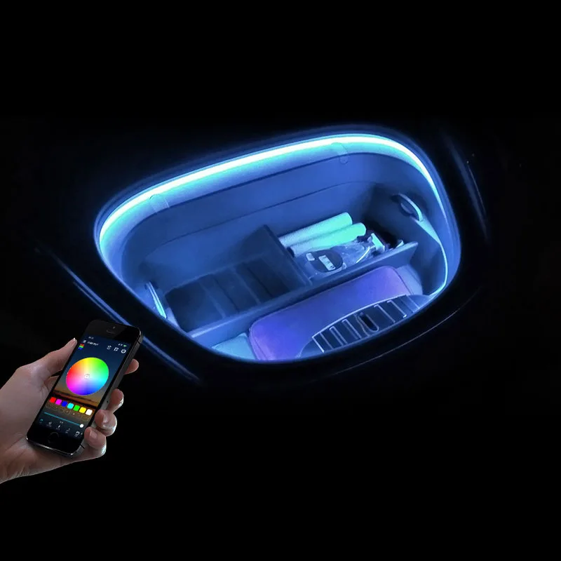 The Newest  Front Frunk tesla ambient light RGB LED Light Strip ambient lights for tesla Model 3 Y X S