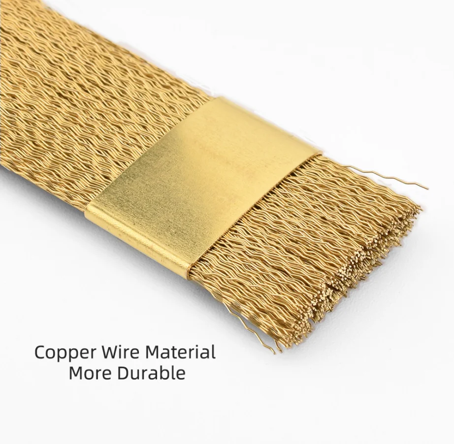 Nail Art Sanding Ring Copper Wire Brush Polishing Head Crevice Cleaning Flat Brass Wire Brush Nail Drill Bit Dust Cleaning Brush