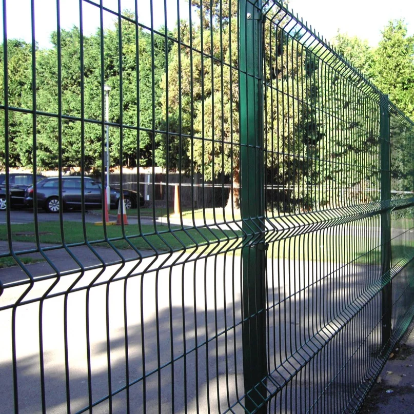 3D curved square post home garden fence welded wire mesh fence kenya