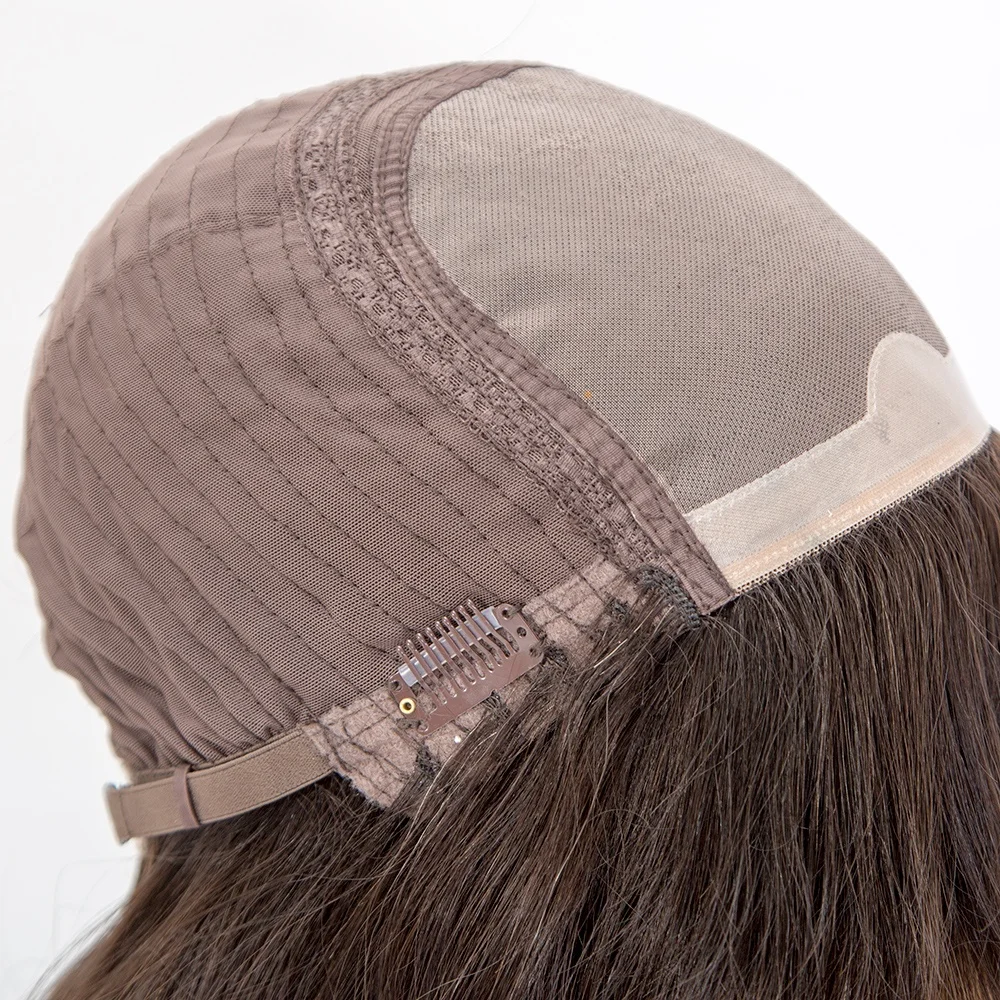 16 inch european natural hair monofilament wave wigs in stock cuticle aligned hair