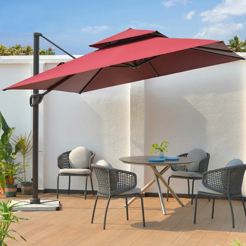 Patio umbrellas outdoor uv offset sombrilla jardin round sunshade garden beach cantilever umbrellas patio parasols