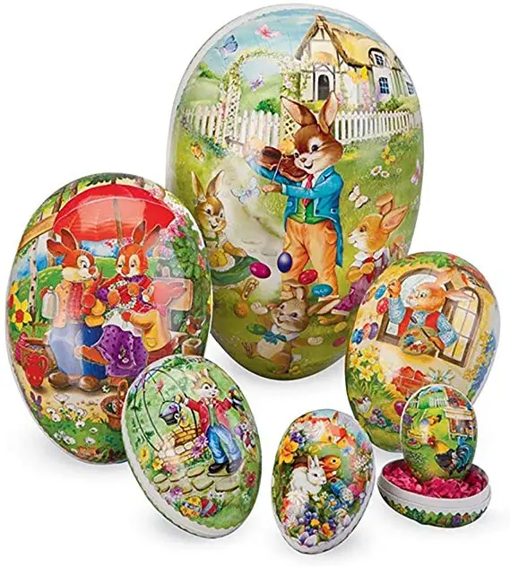 Easter Vintage Decoration Painted Giant Paper Mache Eggs for 2023 Easter Hunt Custom Diy Paper Eggs Ornament