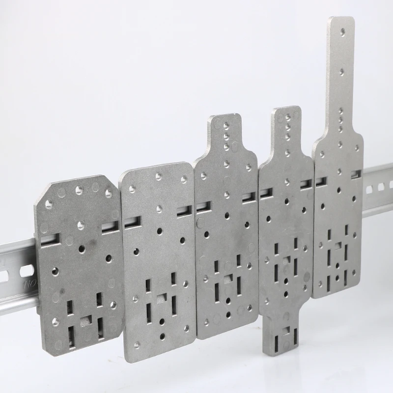 DIN 35mm Guide Rail mounting bracket BLACK SPRAY-PAINT or sand blast Aluminum alloy clip bracket