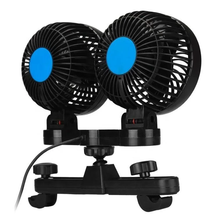 chair back 12v 24v vehicle fan universal double head car cooling fan