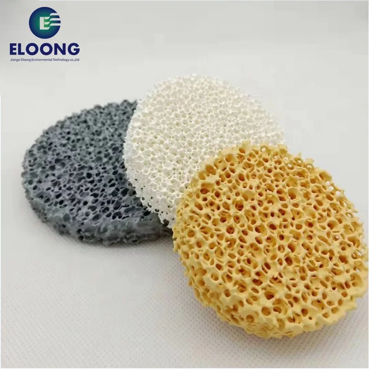 Round Silicon Carbide Ceramic Foam Filter Square Sic Honeycomb Ceramic