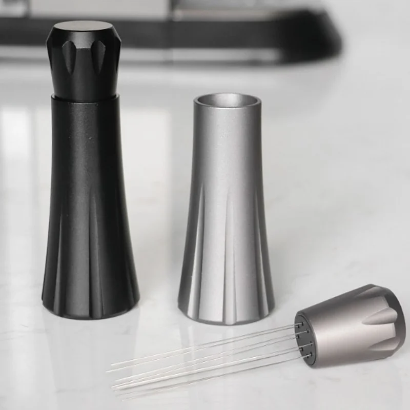 Espresso Coffee Stirrer Coffee Tamper Espresso Tamper Coffee Distributor Powder Leveler for WDT Tools 8 Needle pins