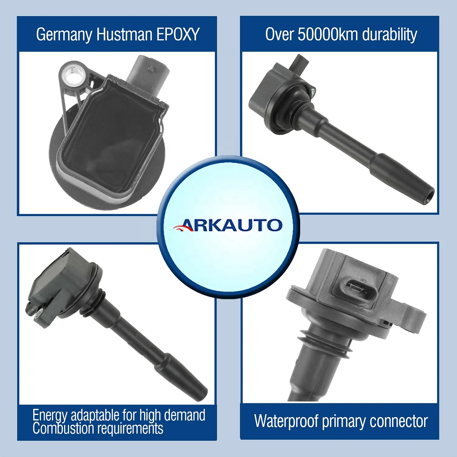 ARKAUTO Ignition Coil Pack JE3E-12A366-AB JR3Z-12029-A UF835 UF-835 DG-565 DG565 For Ford F-150 F150 Mustang 5.0 V8