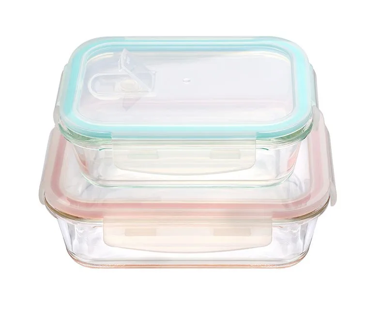 High Borosilicate Glass Baby Food Container Glass Food Storage Container With Lids