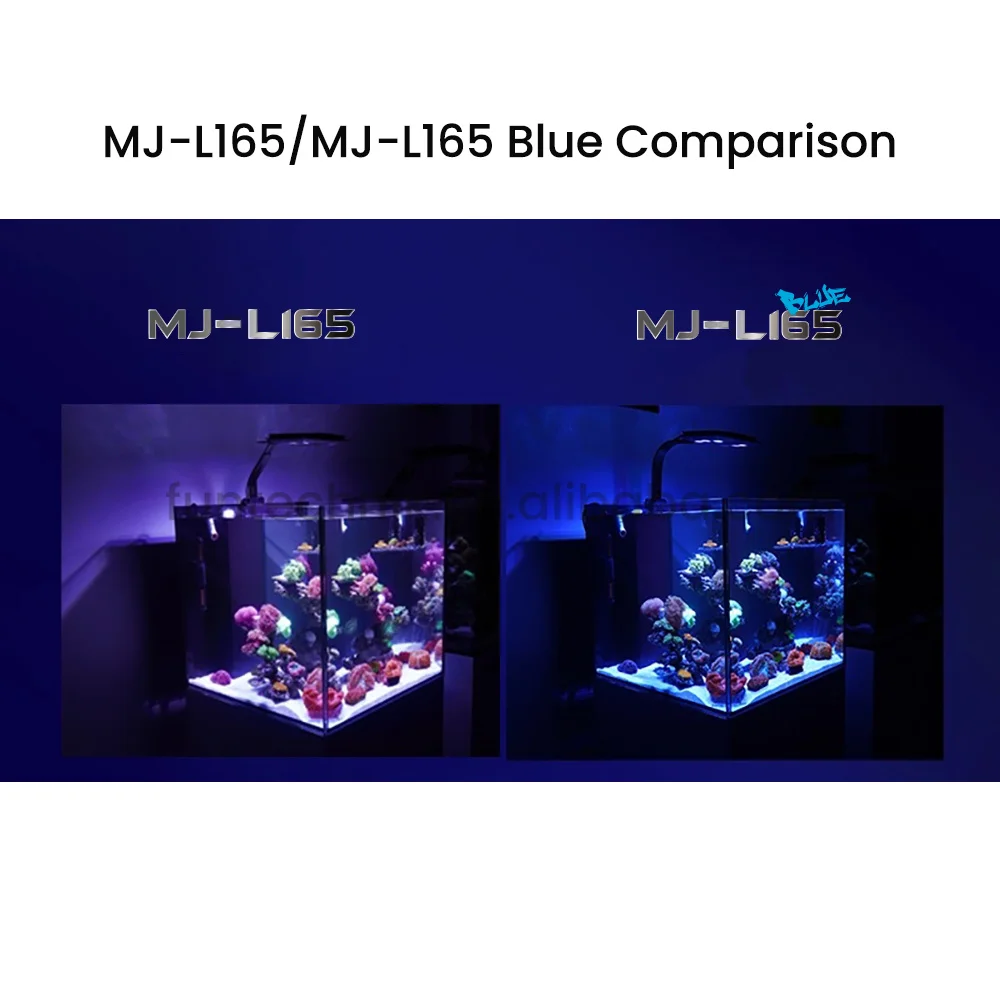 Jump MJ-L165 Blue 65W WiFi App Full Spectrum Saltwater Marine LED Aquarium Light for LPS/SPS
