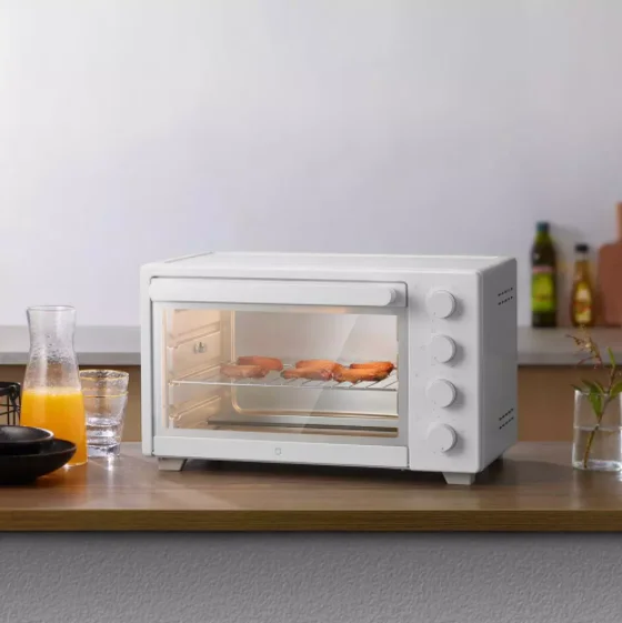  Новая электрическая духовка Xiaomi 32L 1600 Вт с независимым контролем температуры для выпечки таймером на 120 минут микроволновая печь 9