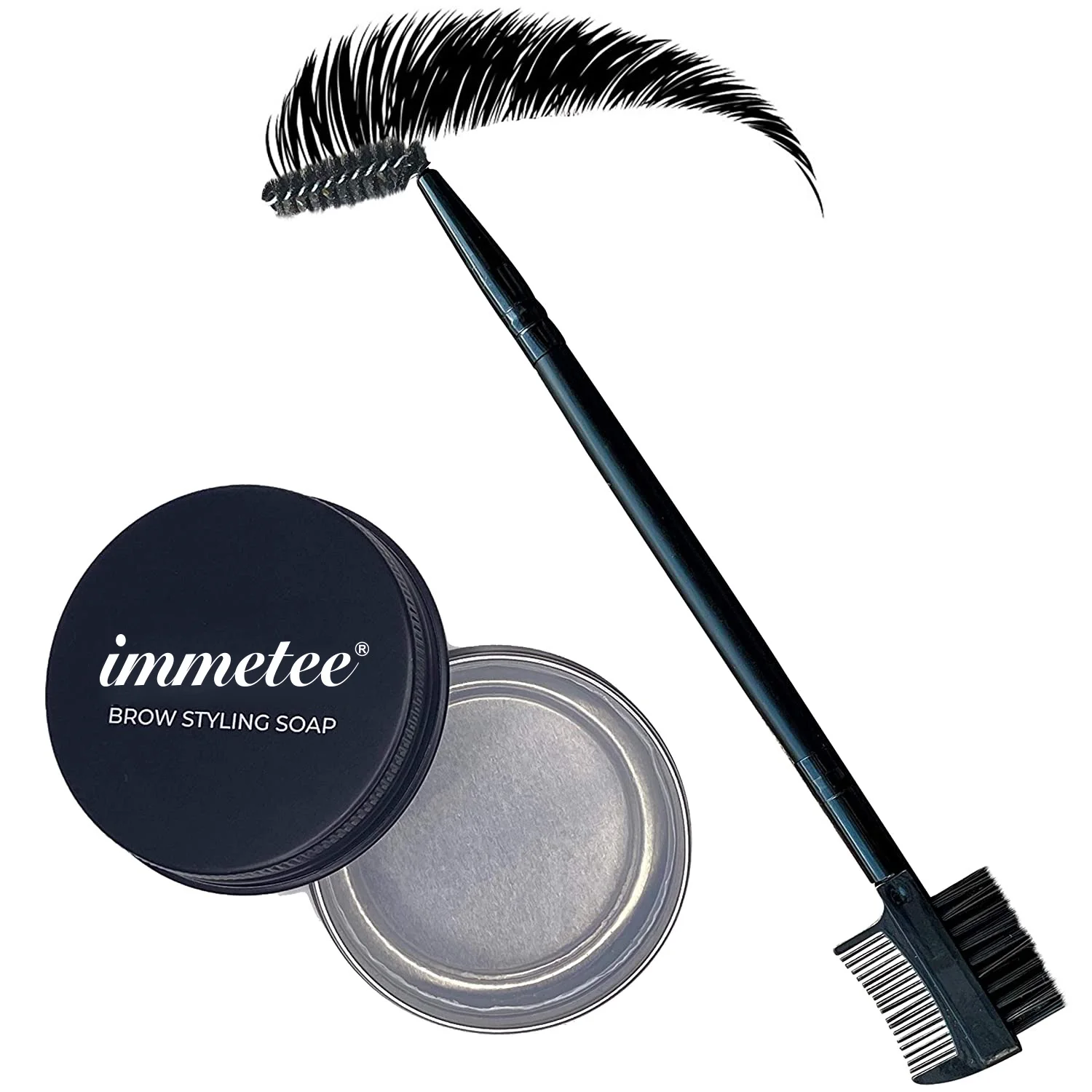 Лидер продаж, водонепроницаемый набор для макияжа бровей, воск для бровей, чистый натуральный долговечный мыло для формирования бровей с кисточкой