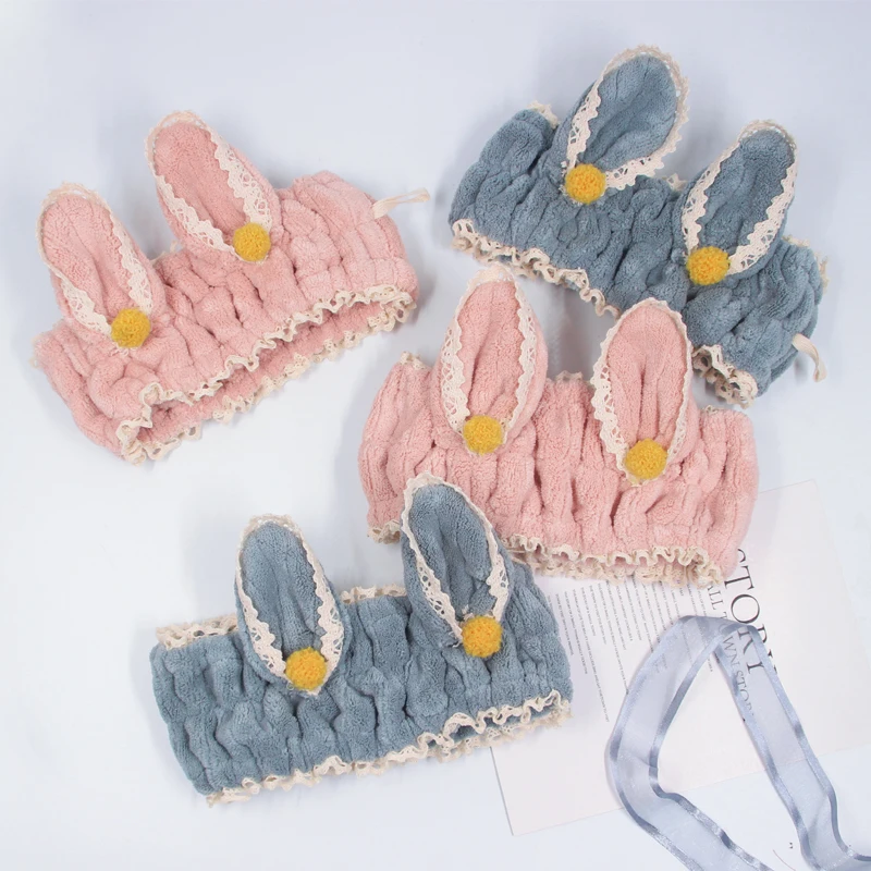 Factory Direct Microfiber lace Makeup Showering Hairband Terry Cloth Headband Bath Washing Face Hair Band