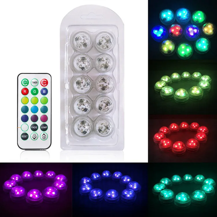 LED Diamond Knob Aquarium Lights Waterproof Fish Tank Decorations Timing Remote Control Dive Flashlight Style Aluminum Lamp Body