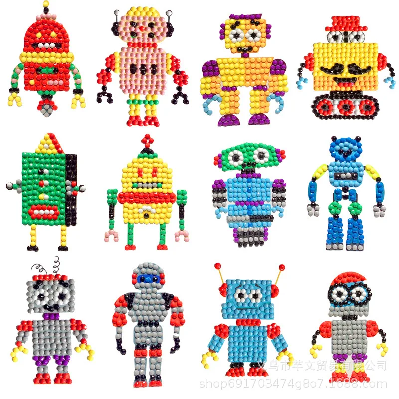Custom Diamond Painting Sticker Kits for Kids Sticker Cup Refrigerator Mobile Phone Stickers
