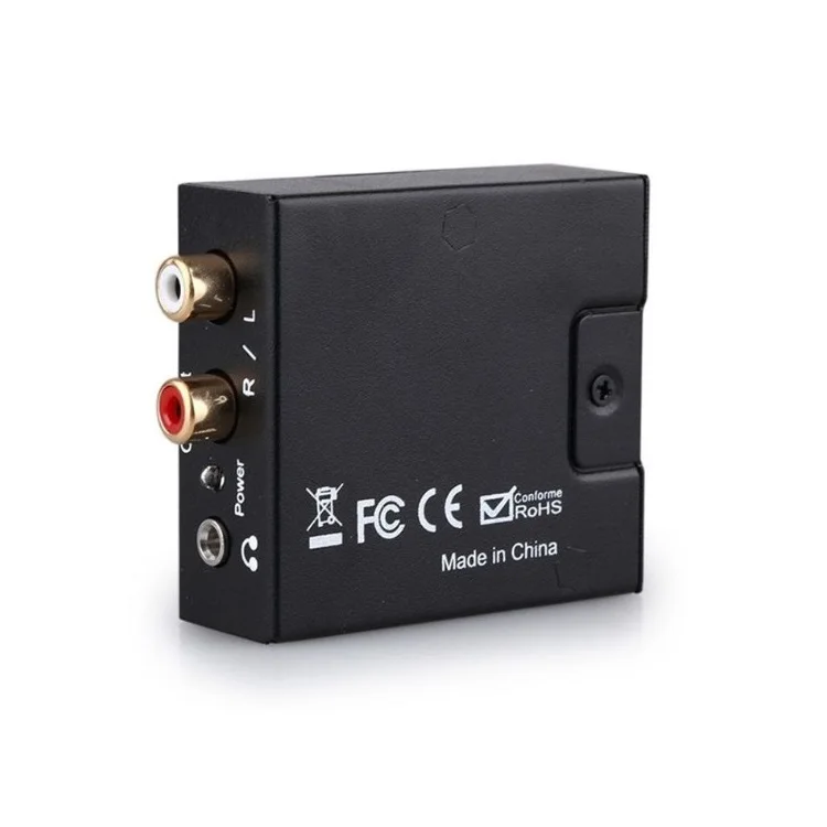 DAC Digital SPDIF Optical to Analog L/R RCA Converter Toslink Optical to 3.5mm Jack Adapter Digital to Analog Audio Converter