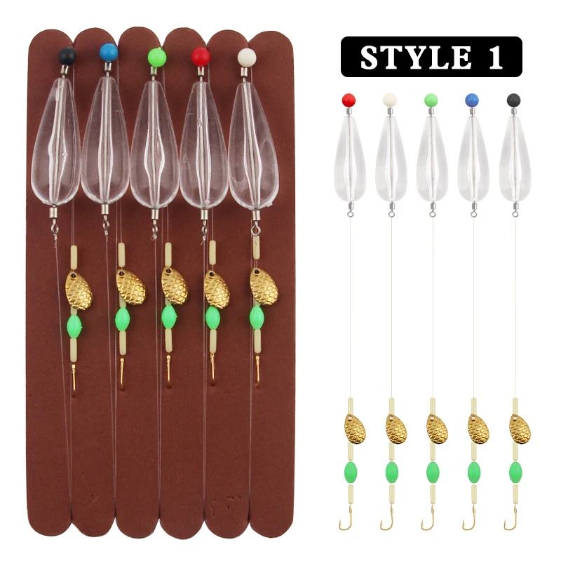 Artificial bait Luer 5 sets / box Sequins Fly fishing group Finished product line group Fishing line set Fishing bait