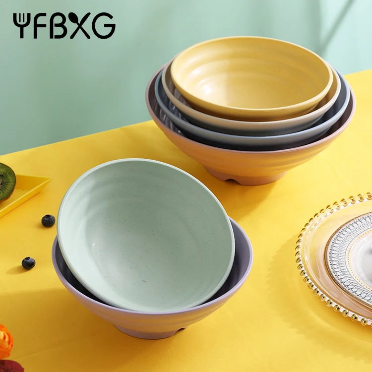 7.5 inch 8.3 inch 9 inch 9.8 inch wheat straw ramen bowl set Japanese custom noodle
