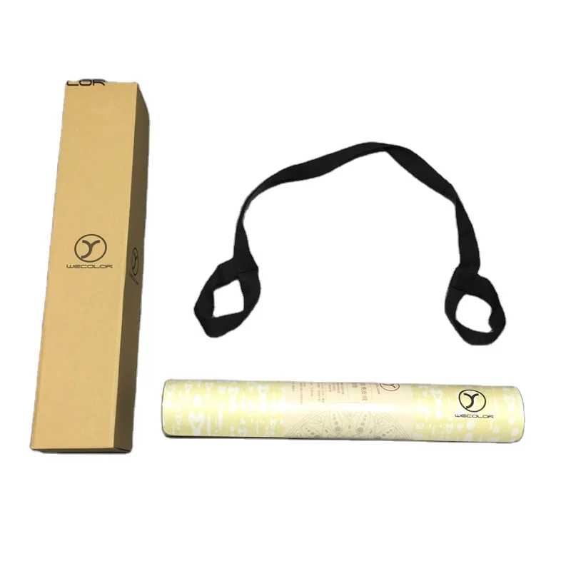 Good Packaging High Density Comfortable Eco-Friendly Custom Printed Natural Rubber Yoga Mat and Yoga Mat Strap