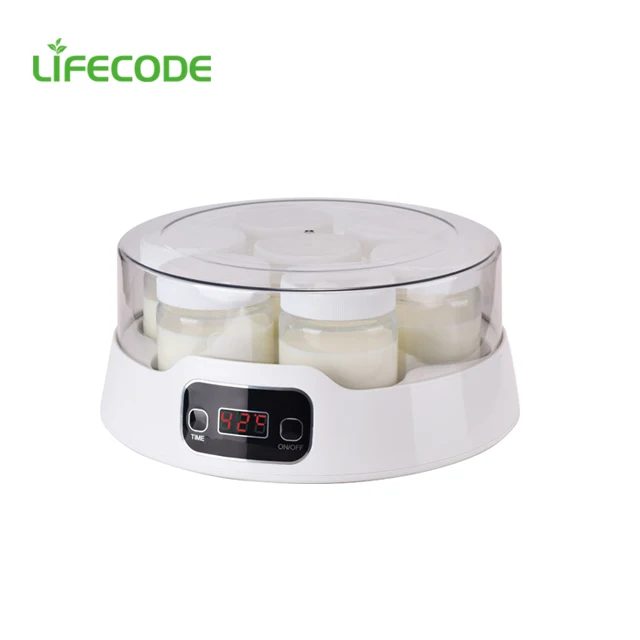 
automatic yogurt maker with capacity of 1.33l in total and 7 glass jars 