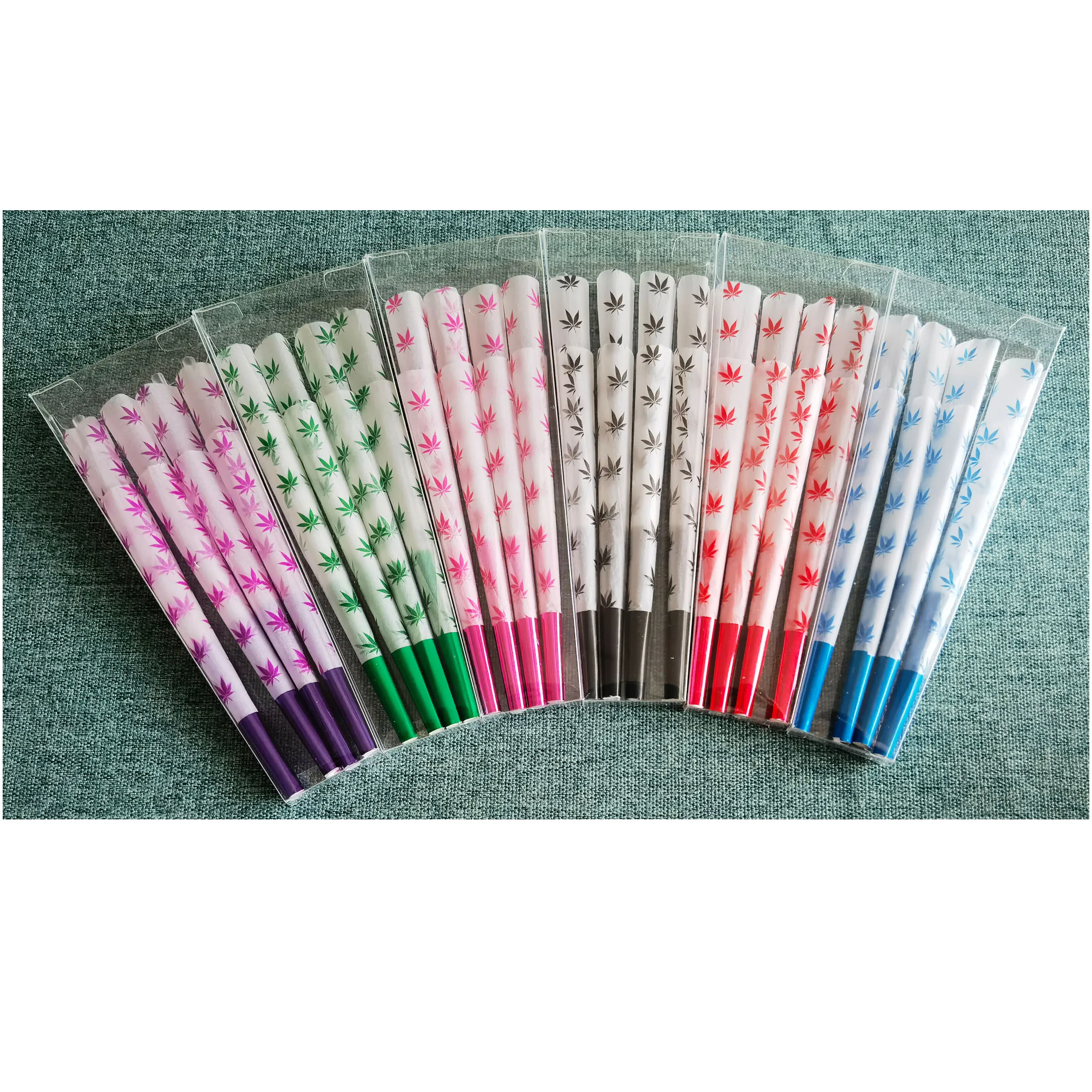 Popular New Type Pre Rolled Printed Paper Cones with foil tip