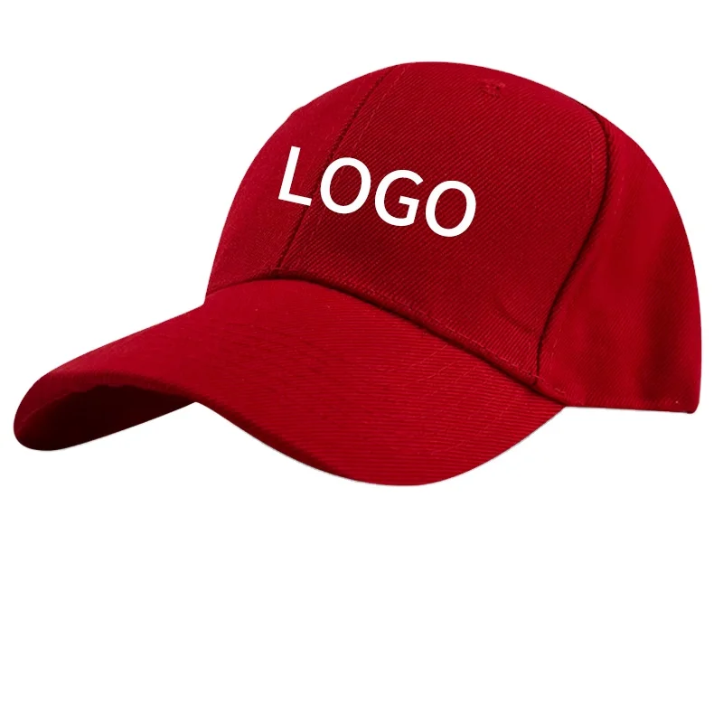 Solid Color Advertising Promotion Adjustable Hat Custom Summer Sunscreen Dad Golf Baseball Sports Caps With Your Logo