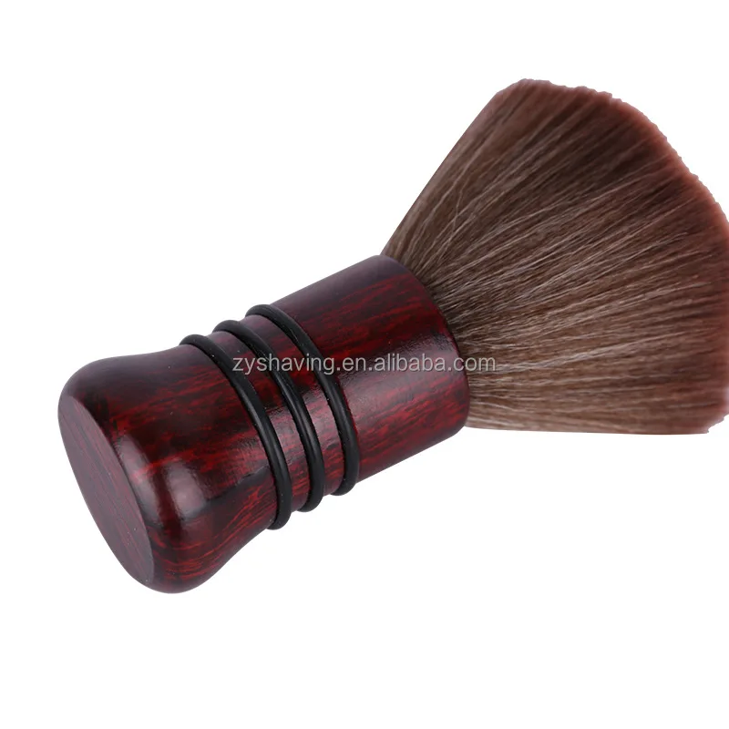 Natural rosewood Salon Cleaning Brush Black Powder Duster Barber Brush neck duster