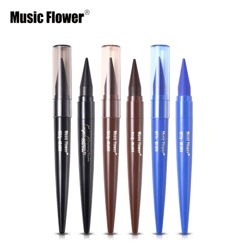 High Pigment Easy Color Water Proof Lasting Blue Black Brown Eyeliner Crayon Pencil