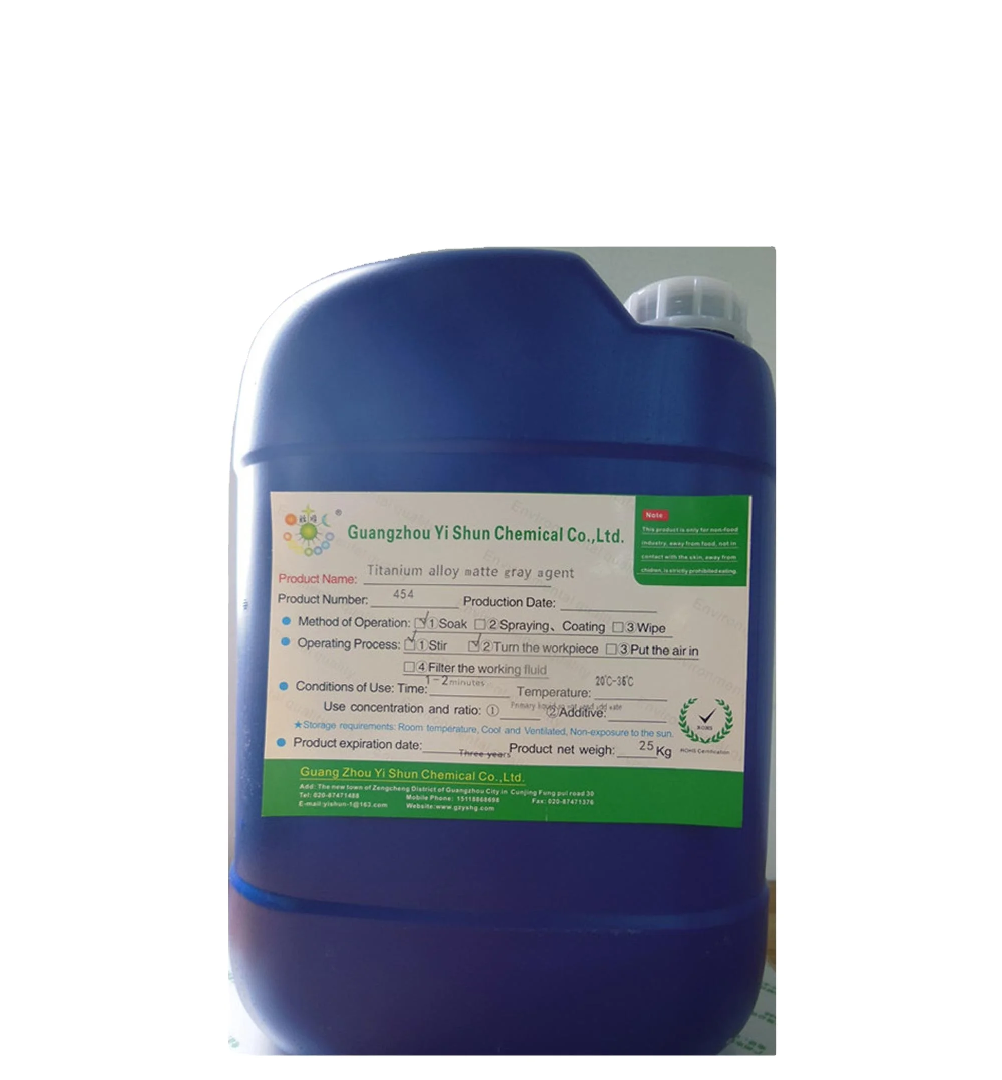 Titanium alloy matte gray agent   Titanium alloy matte gray solution matte gray solution for Titanium alloy