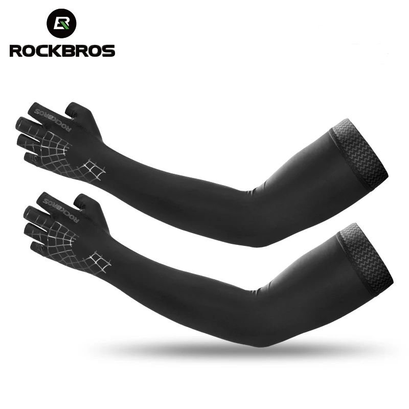 Спортивный рукав ROCKBROS воздухопроницаемый эластичный для бега пешего туризма обогреватель рук защита от солнца аксессуары