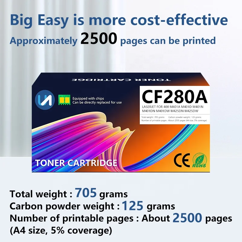 CF280a подходит для лазерного принтера HP M401a M401d M401n M401dn M401dne M401dw Pro 400 MFP M425dn M425dw