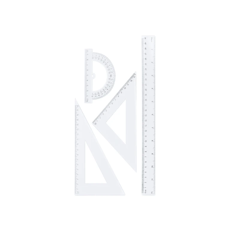 Костюм из четырех частей Мужская и женская линейка, треугольная доска, прямая Линейка, транспортир