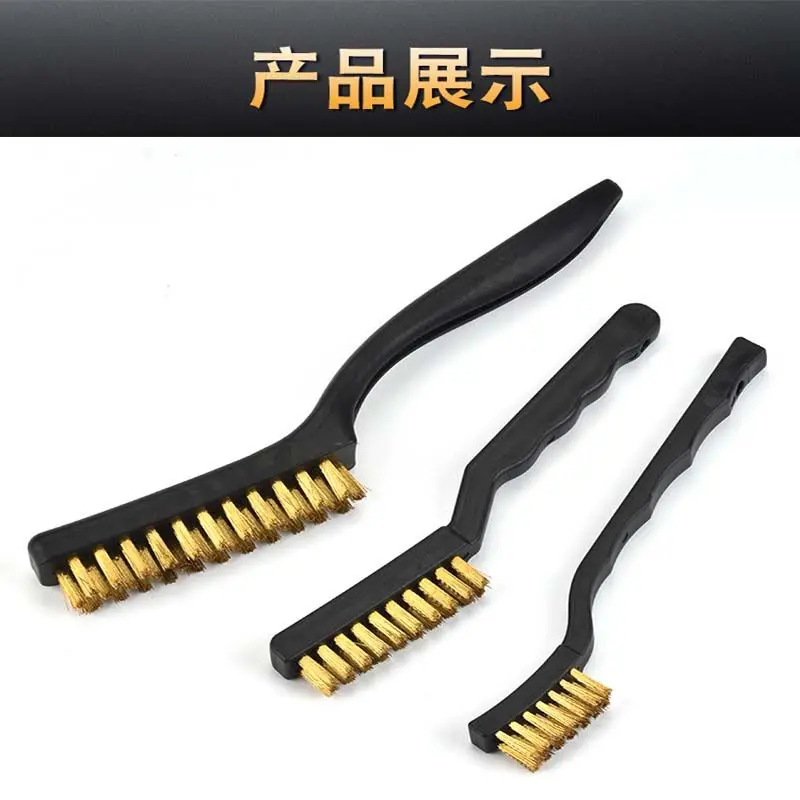 different size  Curved Handle Masonry Brush Wire Bristle for Cleaning Welding Slag and Rust ss wire