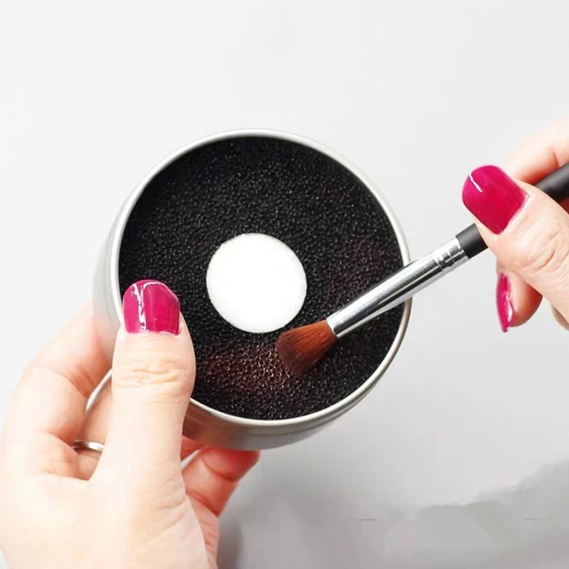 Makeup Brush Cleaner Sponge Washing Brushes Quick Remover Color From Brush Cleaning Box