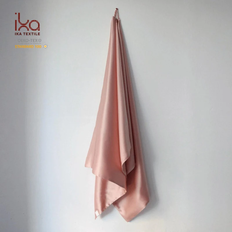 22mm Pure Mulberrry Silk Noir Double Layers Hair Towel with Hanging Loop