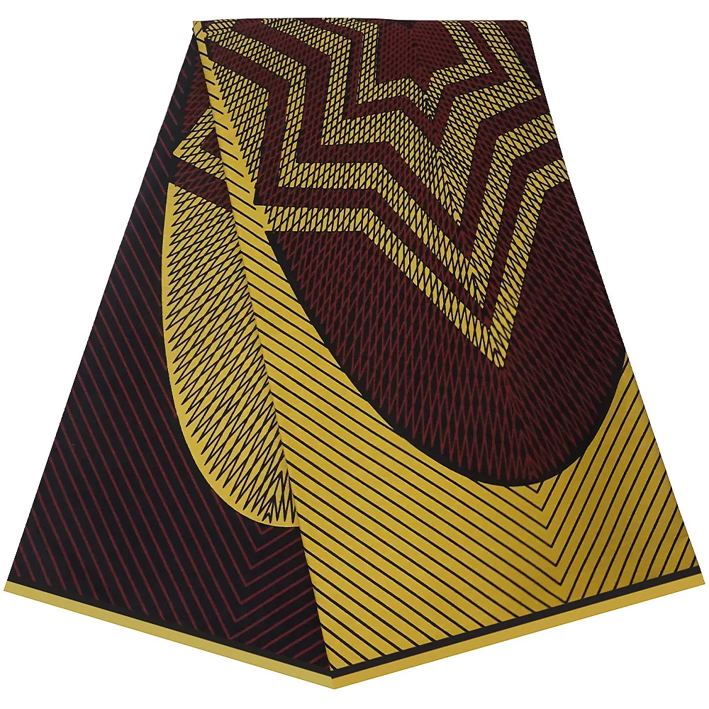 2021 african fabrics wax prints real wax Nigeria printed pattern veritable block wax A1371