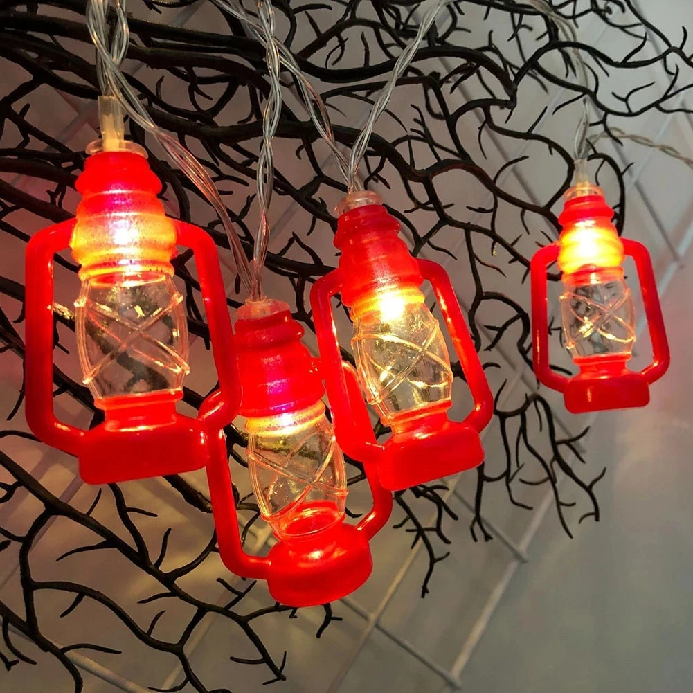 Kerosene Lamp Shape Hanging Light Eid Ramadan Festival String Lamp Pendant Light Fixtures Home Decorative Lights