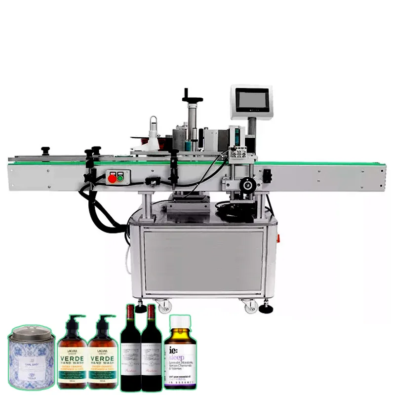 Full Auto Round Bottle Front and Back Double Sided Two Stickers Labeling Machine