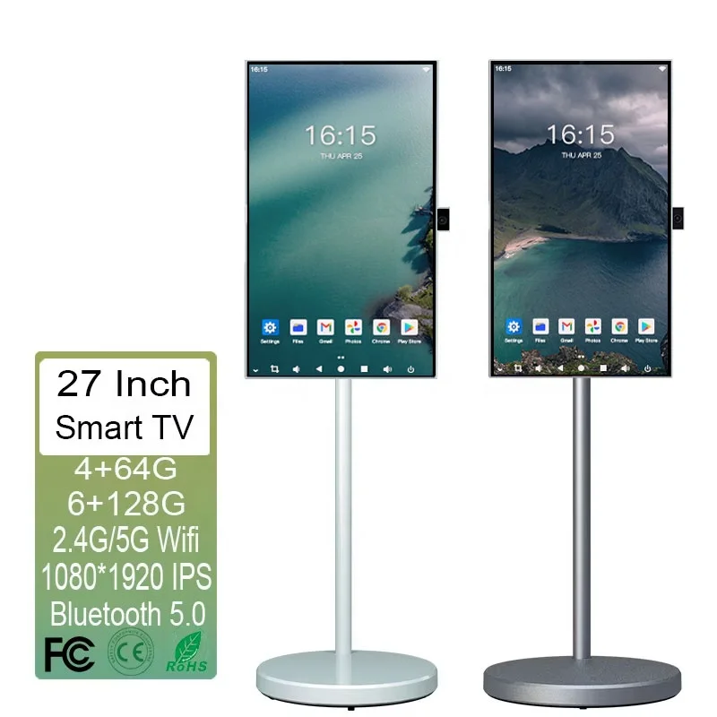 Wholesale Battery Floor Standing Smart Tv Interactive 24 Inch Stand By Me Smart Tv Stand For Home