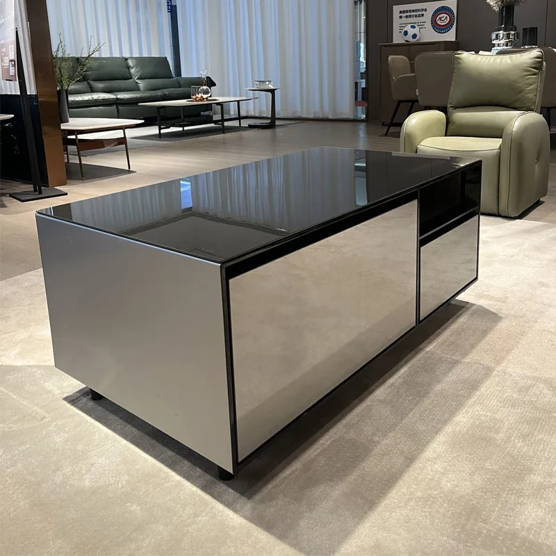 Smart Living Room Furniture Coffee Table with Fridge and Speaker