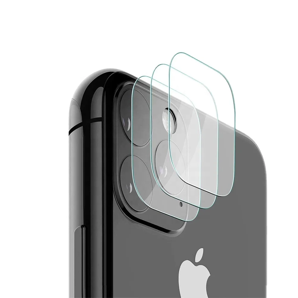 
2019 New 9H High Clear Camera Lens Glass Protector For iPhone 11, 2.5D Glass Transparent Camera Lens Protector for iPhone 11 Pro 