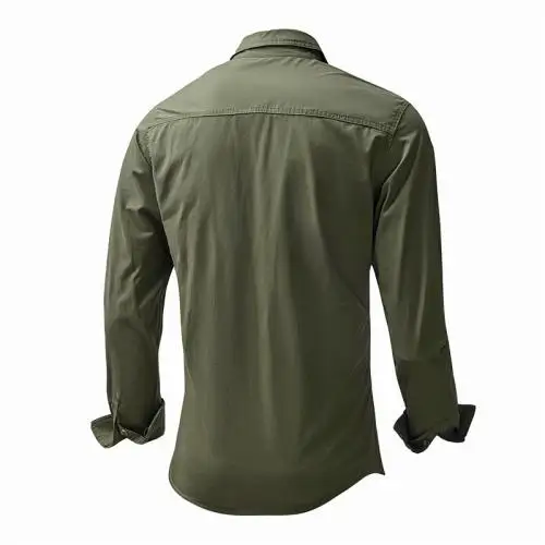 2023 hot sale Cotton Slim Plus Size Men Long Sleeve lapel collar Casual Shirts 790352